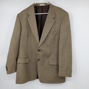 YSL Yves Saint Laurent Wool Cashmere Blend Herringbone Blazer Suit Jacket